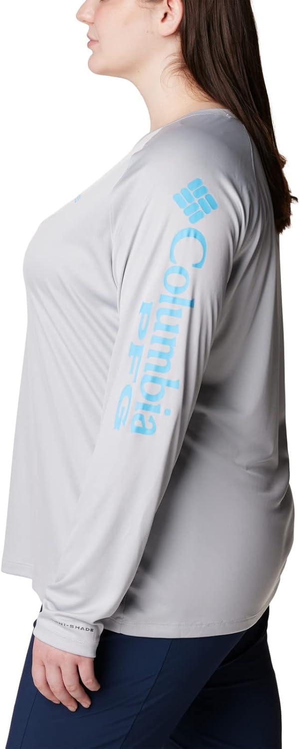 imageColumbia Womens Tidal Tee II Long Sleeve HoodieCool GreyRiptide Logo