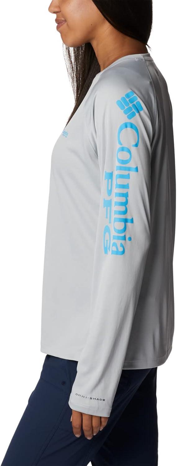 imageColumbia Womens Tidal Tee II Long Sleeve HoodieCoral GlowWhite Logo