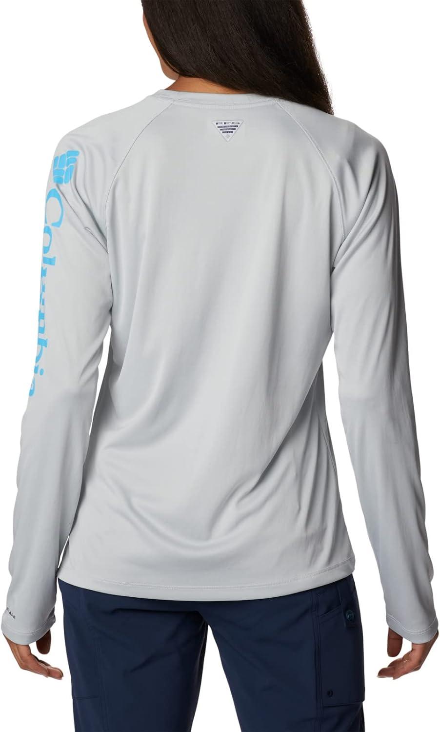 imageColumbia Womens Tidal Tee II Long Sleeve HoodieCoral GlowWhite Logo