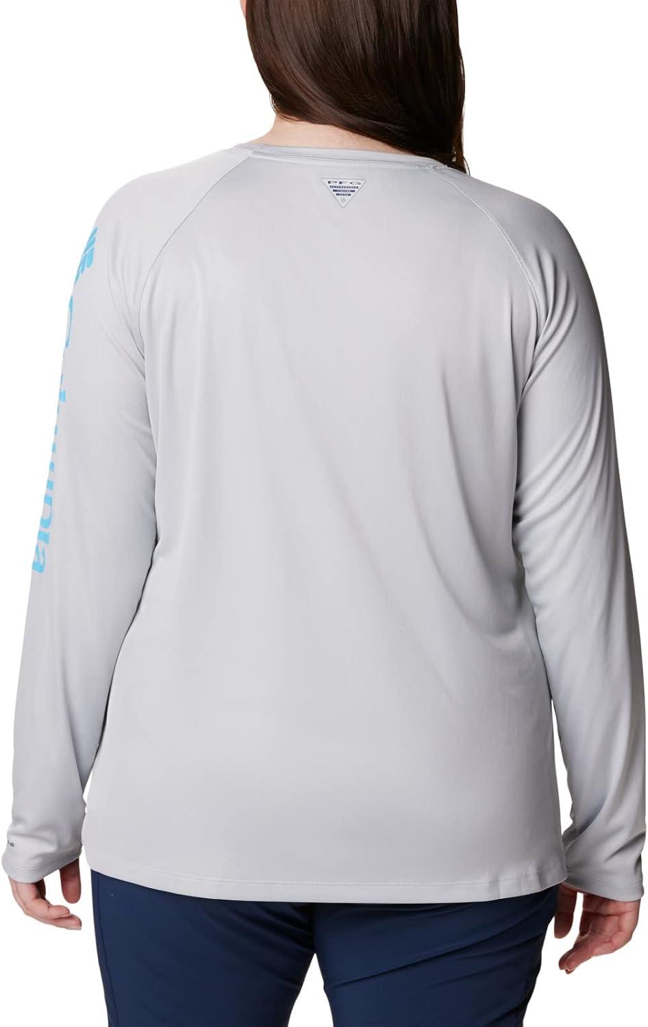 imageColumbia Womens Tidal Tee II Long Sleeve HoodieCoral GlowWhite Logo