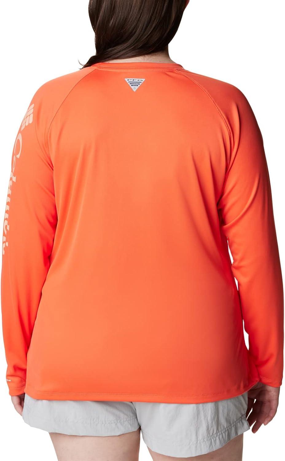 imageColumbia Womens Tidal Tee II Long Sleeve HoodieCorangeLight Coral Logo
