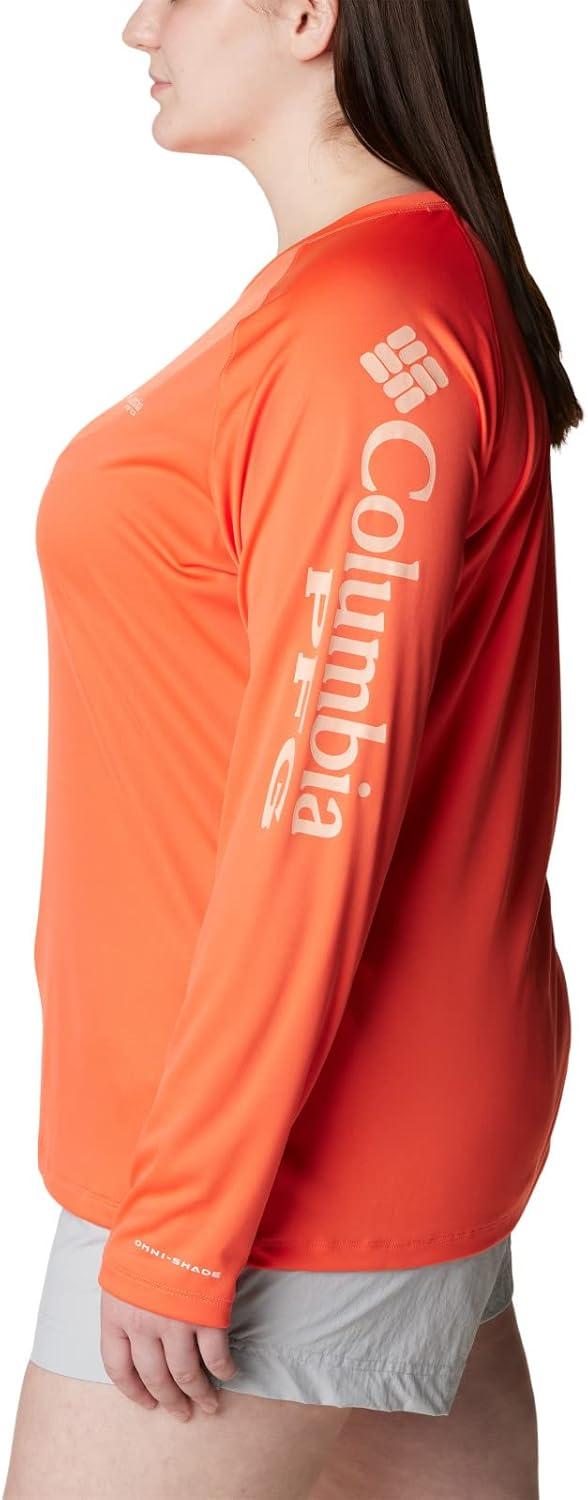 imageColumbia Womens Tidal Tee II Long Sleeve HoodieCorangeLight Coral Logo