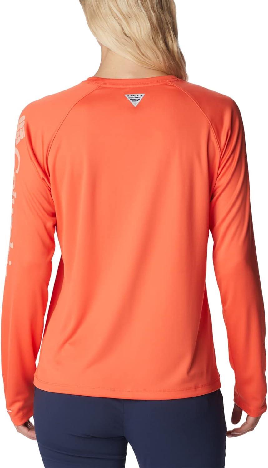 imageColumbia Womens Tidal Tee II Long Sleeve HoodieCorangeLight Coral Logo