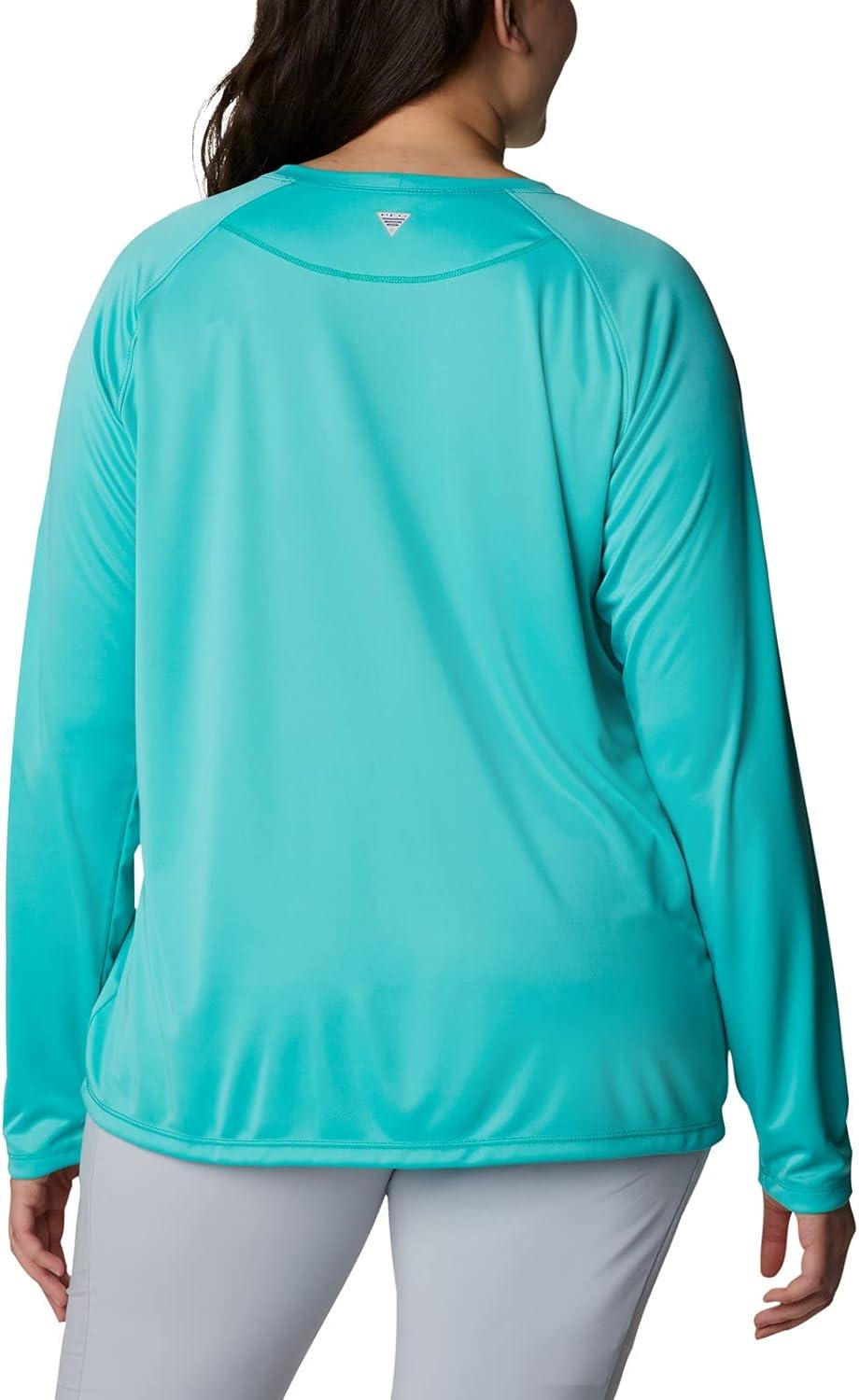 imageColumbia Womens Tidal Tee II Long Sleeve HoodieDolphinWhite Logo