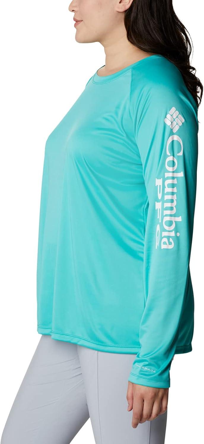 imageColumbia Womens Tidal Tee II Long Sleeve HoodieDolphinWhite Logo