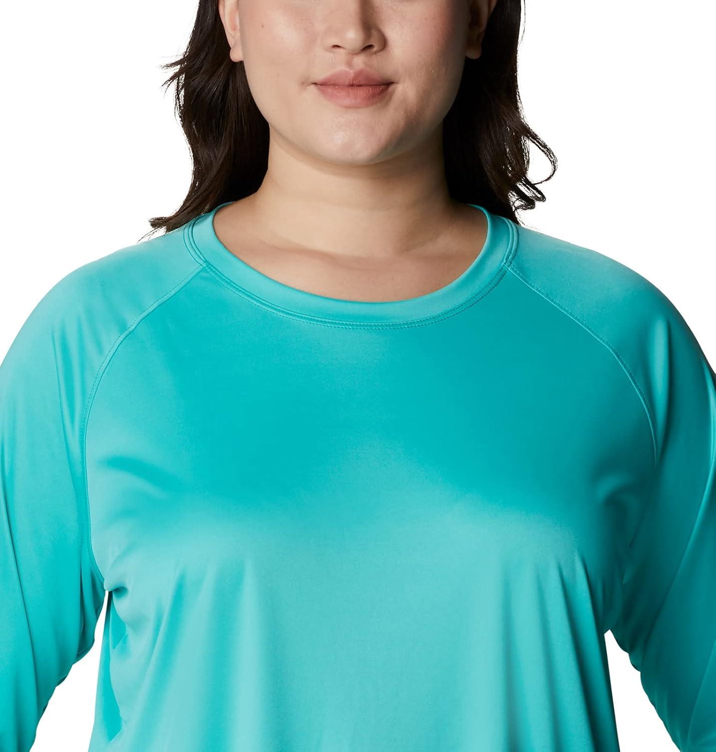imageColumbia Womens Tidal Tee II Long Sleeve HoodieDolphinWhite Logo