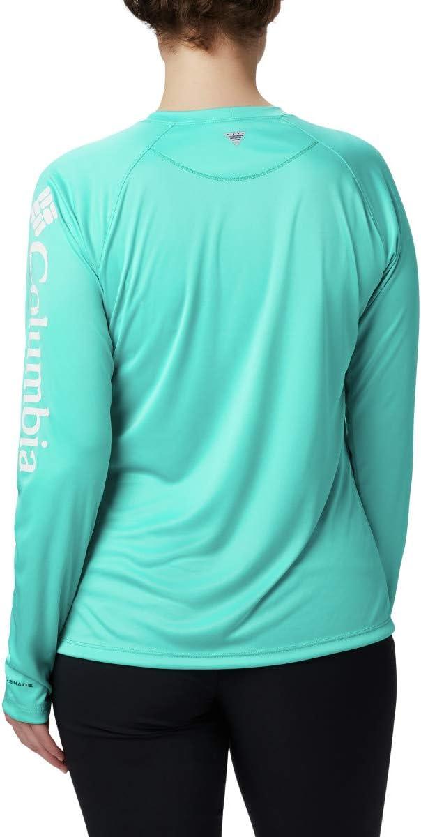 imageColumbia Womens Tidal Tee II Long Sleeve HoodieDolphinWhite Logo