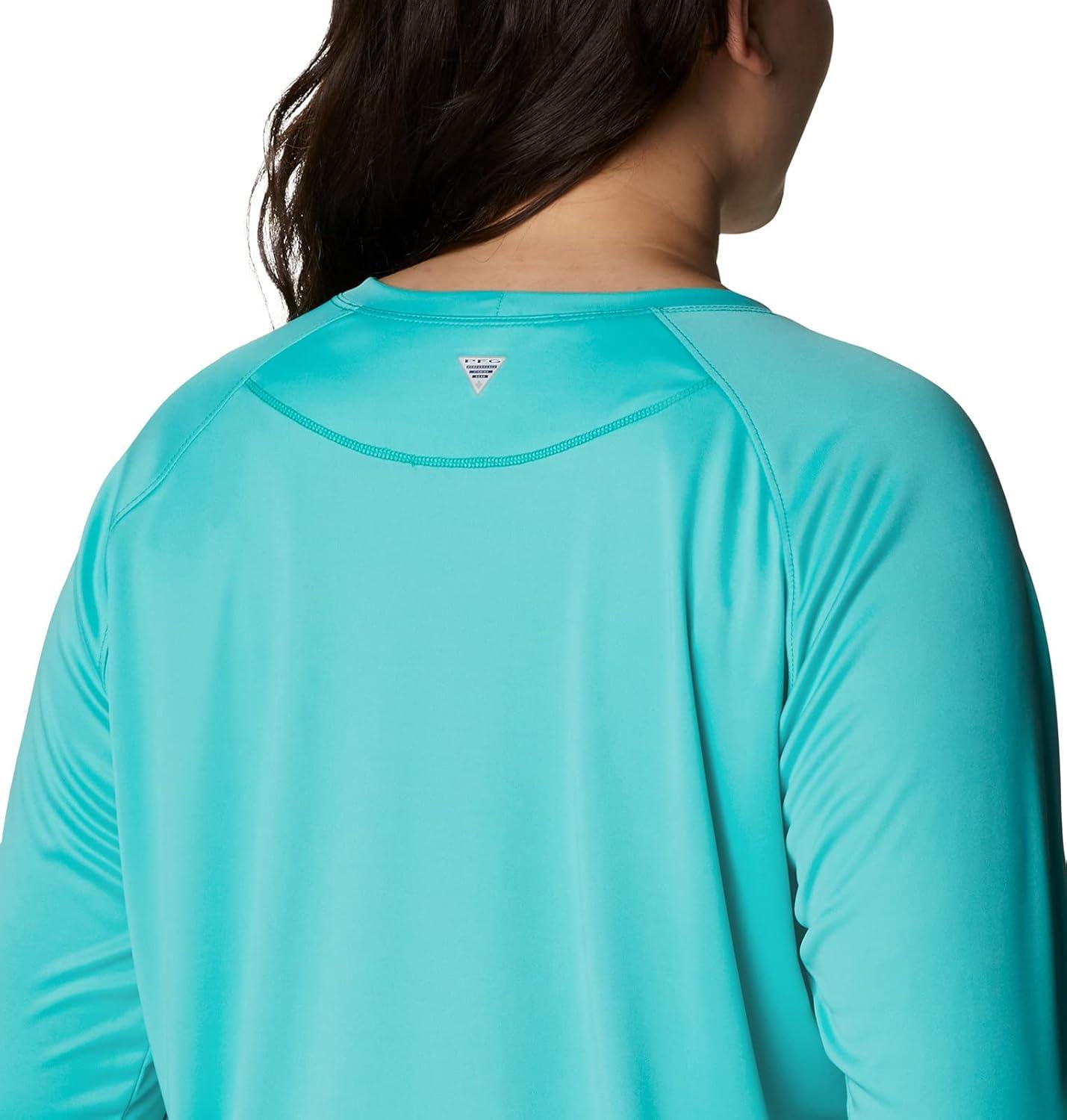 imageColumbia Womens Tidal Tee II Long Sleeve HoodieDolphinWhite Logo