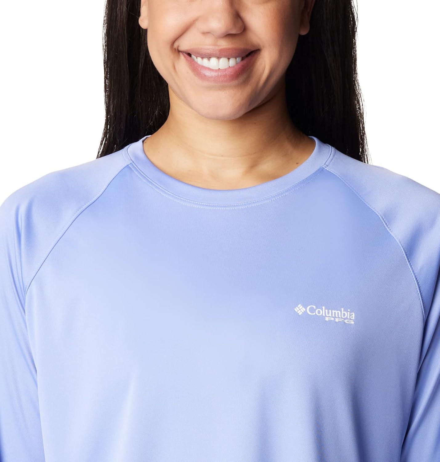 imageColumbia Womens Tidal Tee II Long Sleeve HoodieFairytaleWhite Logo