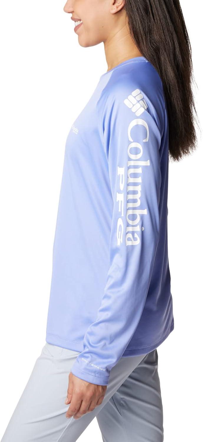 imageColumbia Womens Tidal Tee II Long Sleeve HoodieFairytaleWhite Logo