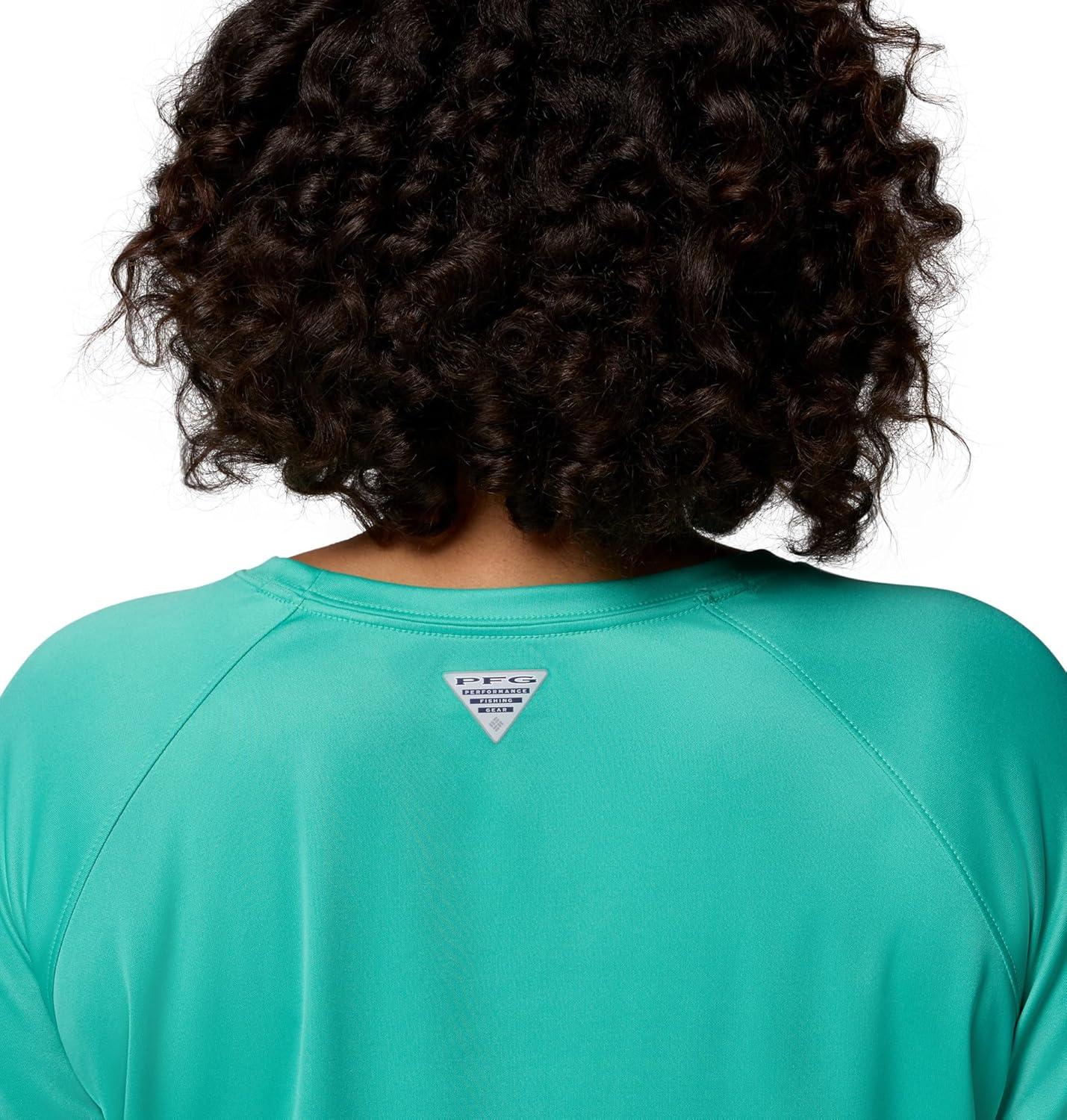 imageColumbia Womens Tidal Tee II Long Sleeve HoodieGlaze GreenWhite Logo