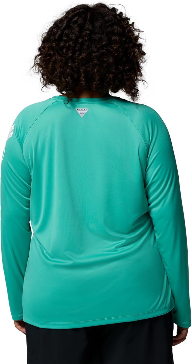 imageColumbia Womens Tidal Tee II Long Sleeve HoodieGlaze GreenWhite Logo