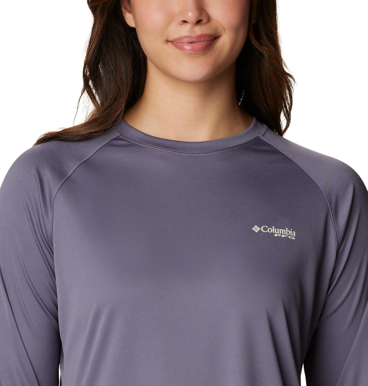 imageColumbia Womens Tidal Tee II Long Sleeve HoodieGranite PurpleStone Logo