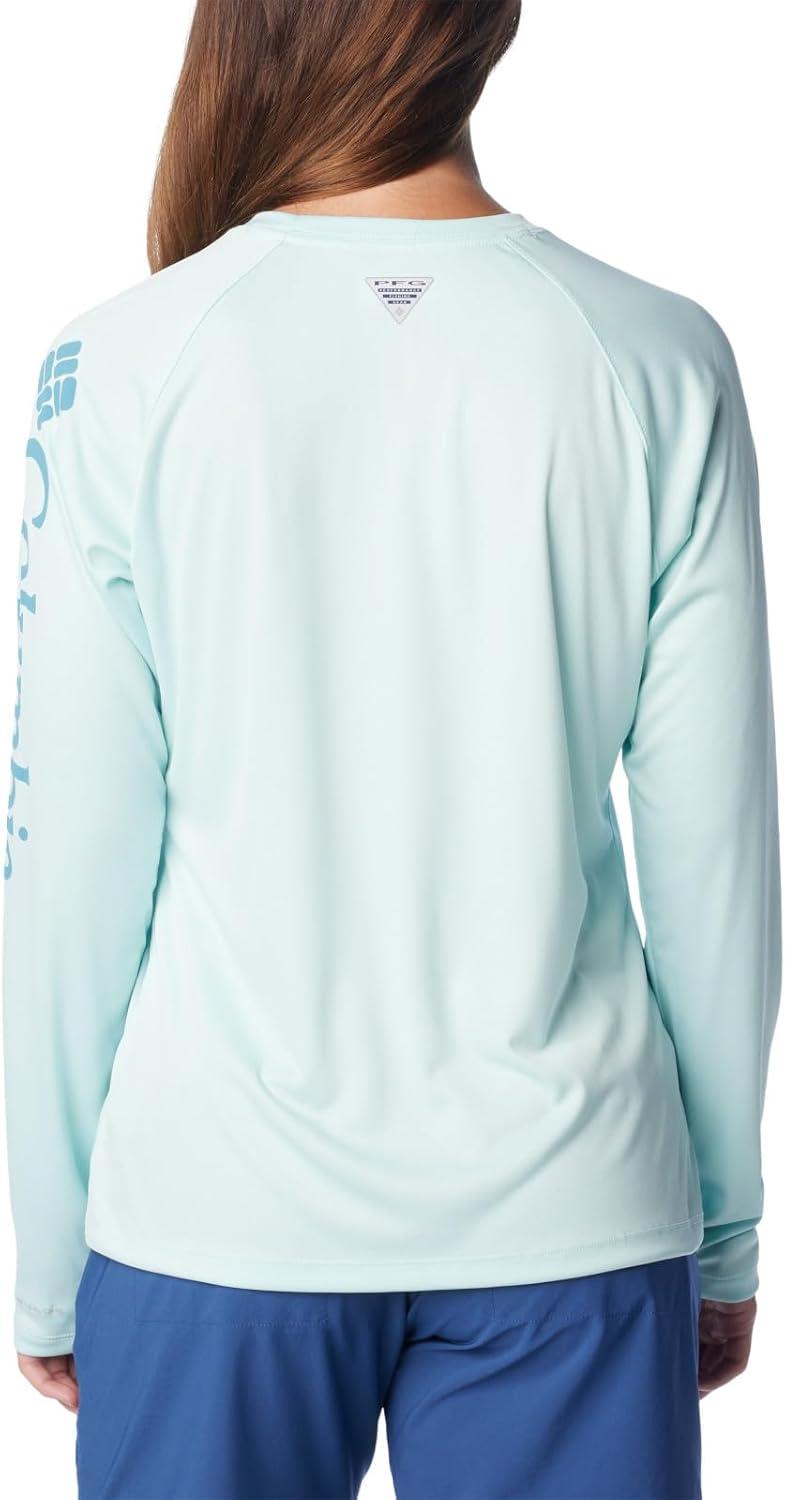 imageColumbia Womens Tidal Tee II Long Sleeve HoodieIcy MornCanyon Blue Logo