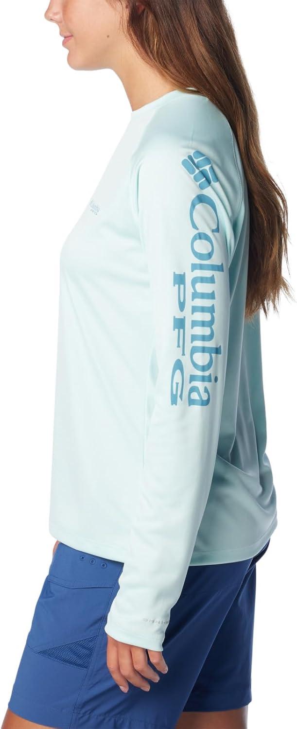 imageColumbia Womens Tidal Tee II Long Sleeve HoodieIcy MornCanyon Blue Logo