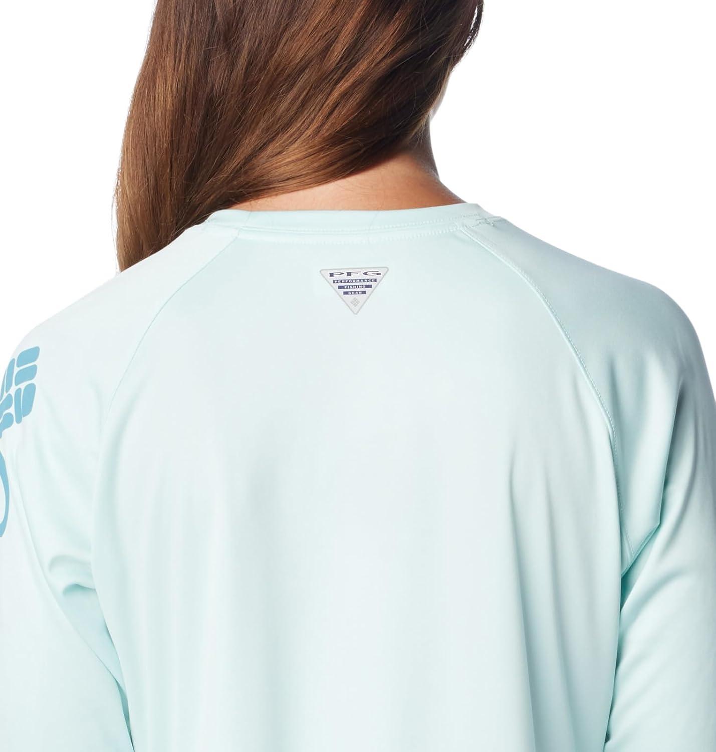 imageColumbia Womens Tidal Tee II Long Sleeve HoodieIcy MornCanyon Blue Logo