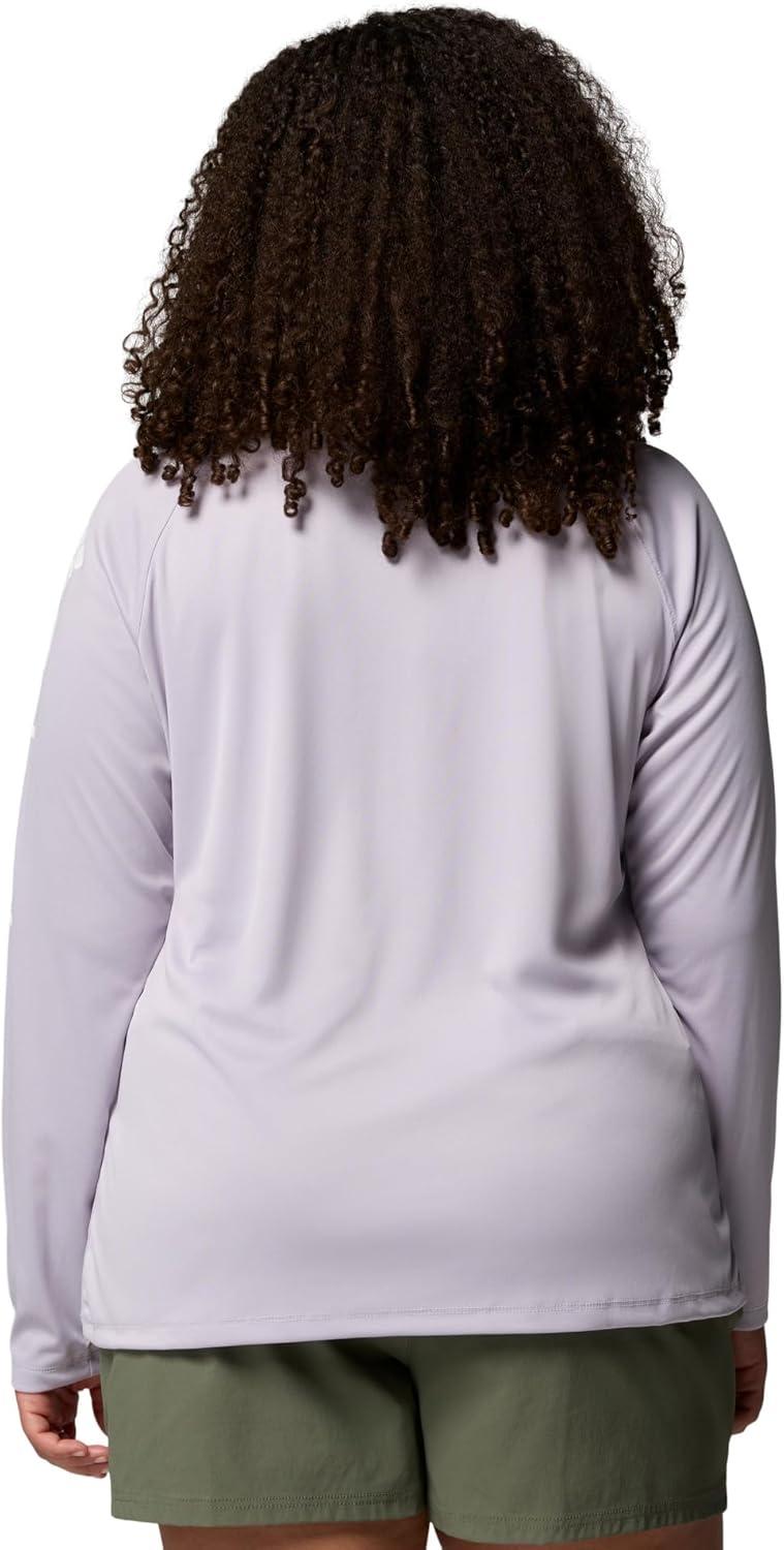 imageColumbia Womens Tidal Tee II Long Sleeve HoodieLavender Pearl HeatherWhite Logo