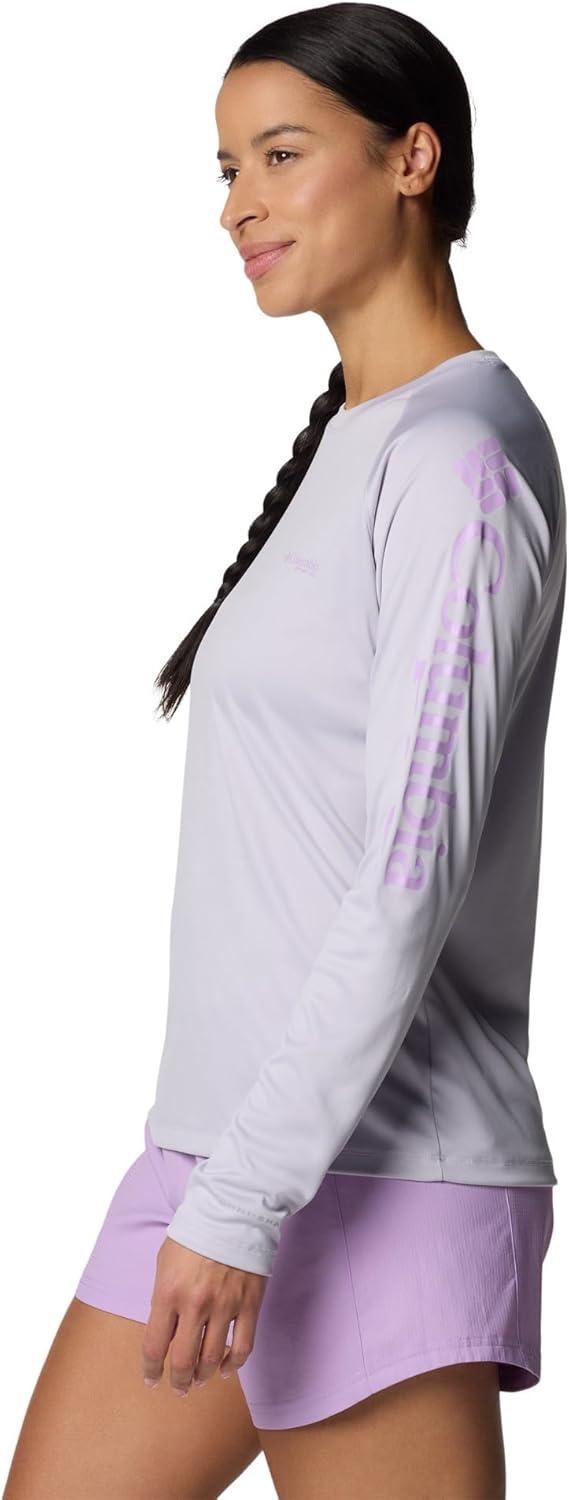 imageColumbia Womens Tidal Tee II Long Sleeve HoodieLavender PearlHydrangea Logo