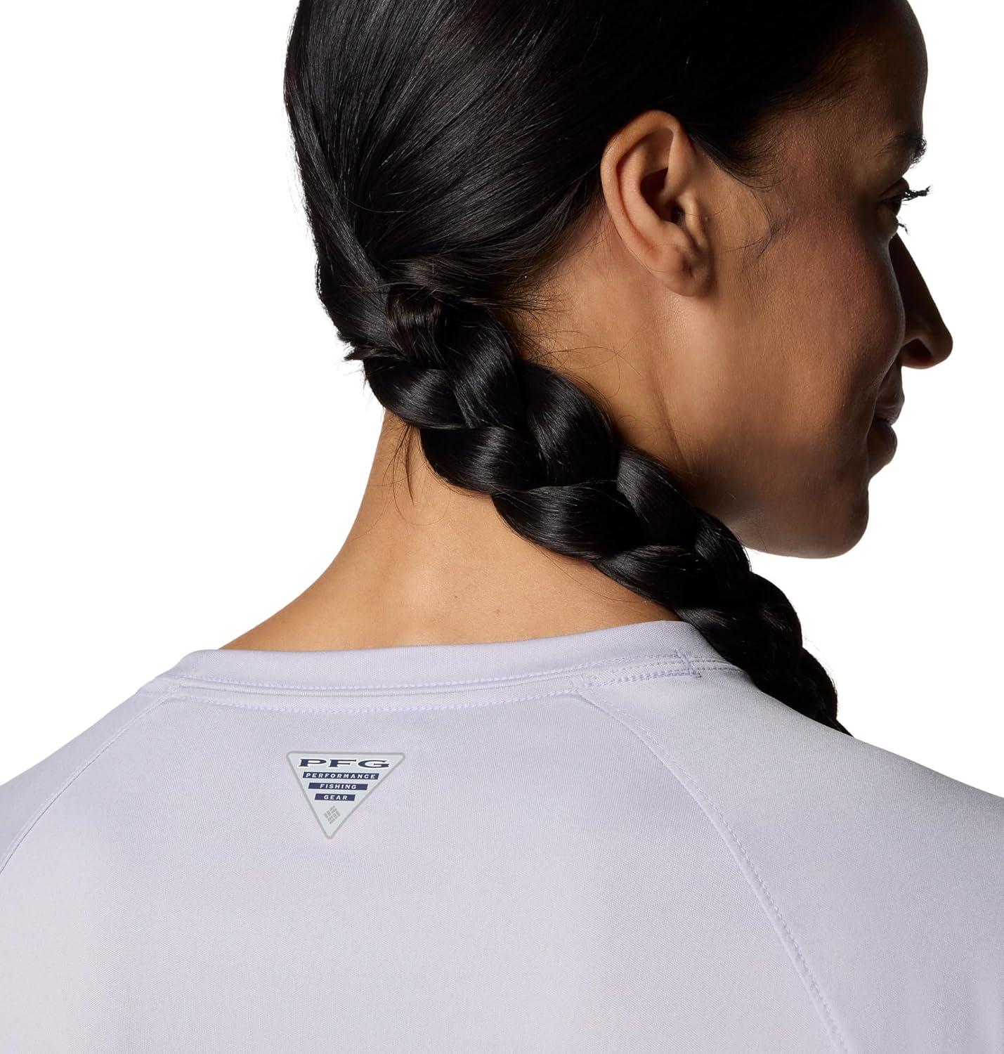 imageColumbia Womens Tidal Tee II Long Sleeve HoodieLavender PearlHydrangea Logo