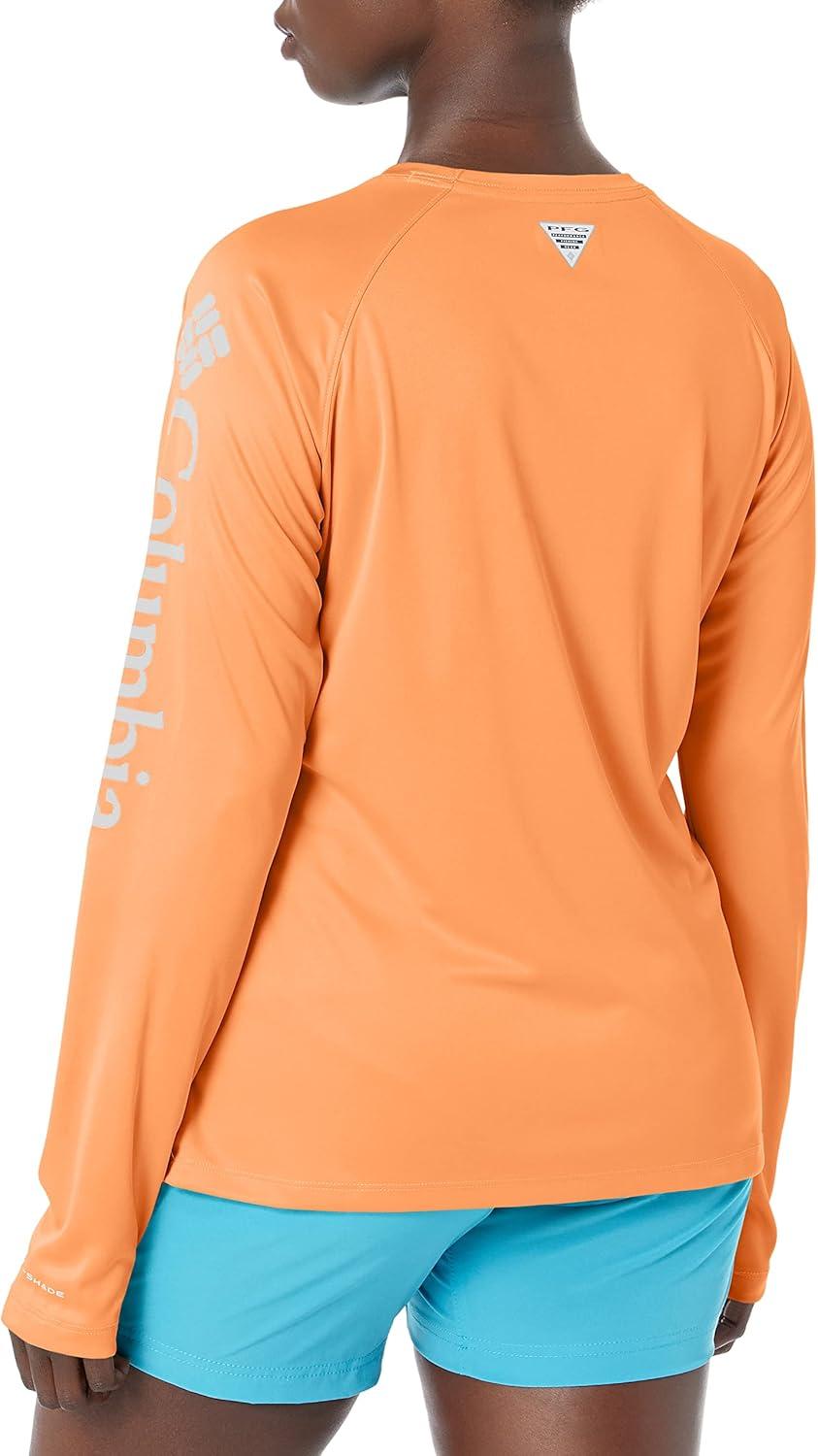 imageColumbia Womens Tidal Tee II Long Sleeve HoodieLime GlowWhite Logo