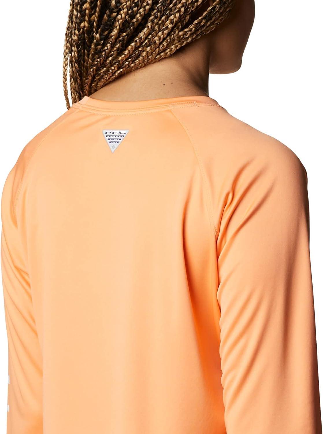 imageColumbia Womens Tidal Tee II Long Sleeve HoodieLime GlowWhite Logo