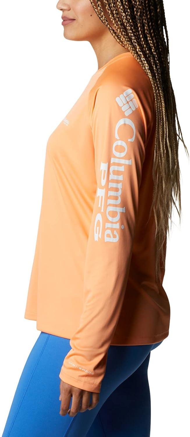 imageColumbia Womens Tidal Tee II Long Sleeve HoodieLime GlowWhite Logo