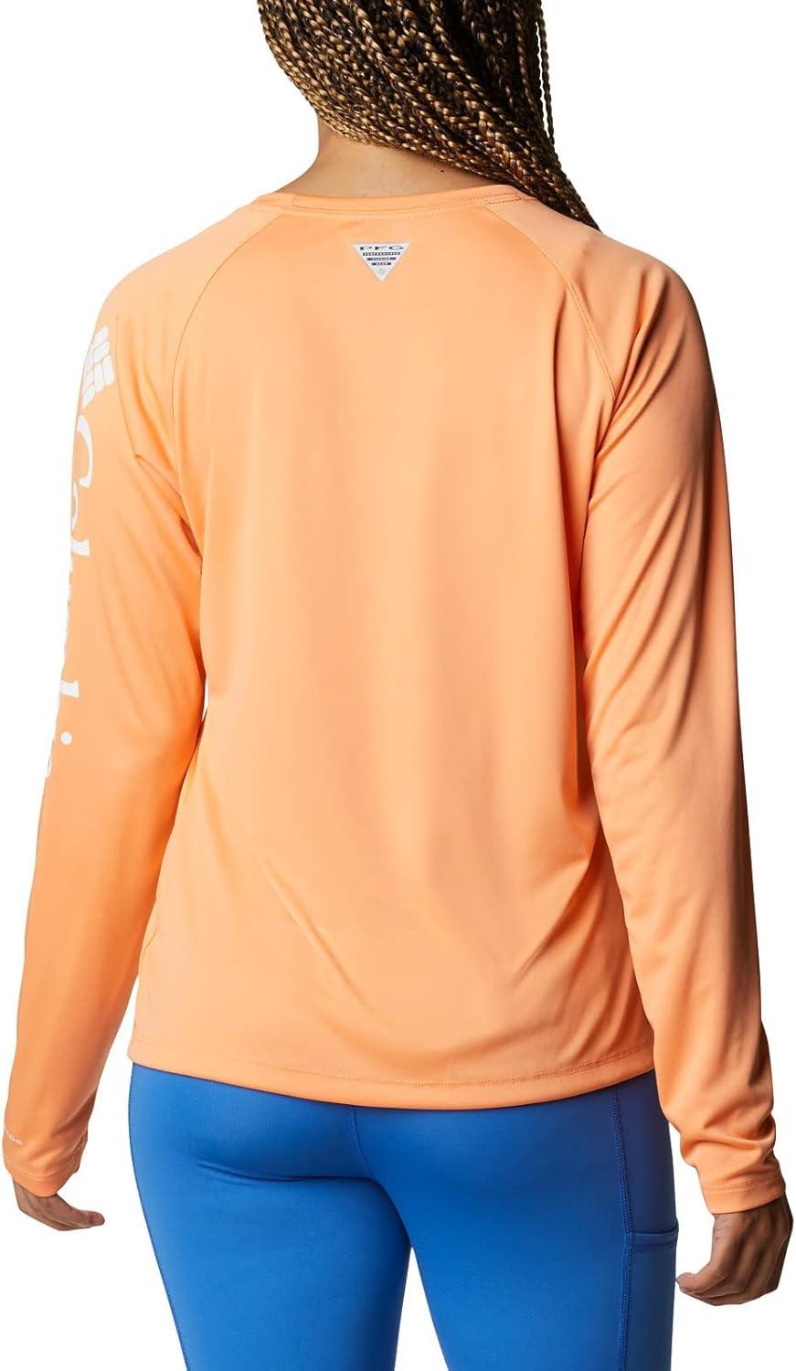 imageColumbia Womens Tidal Tee II Long Sleeve HoodieLime GlowWhite Logo