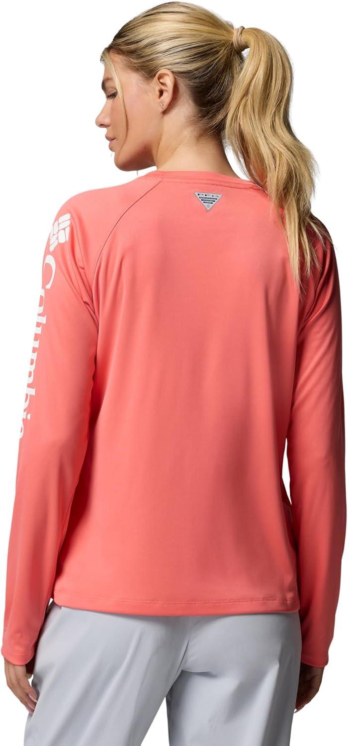 imageColumbia Womens Tidal Tee II Long Sleeve HoodieMelonadeWhite Logo