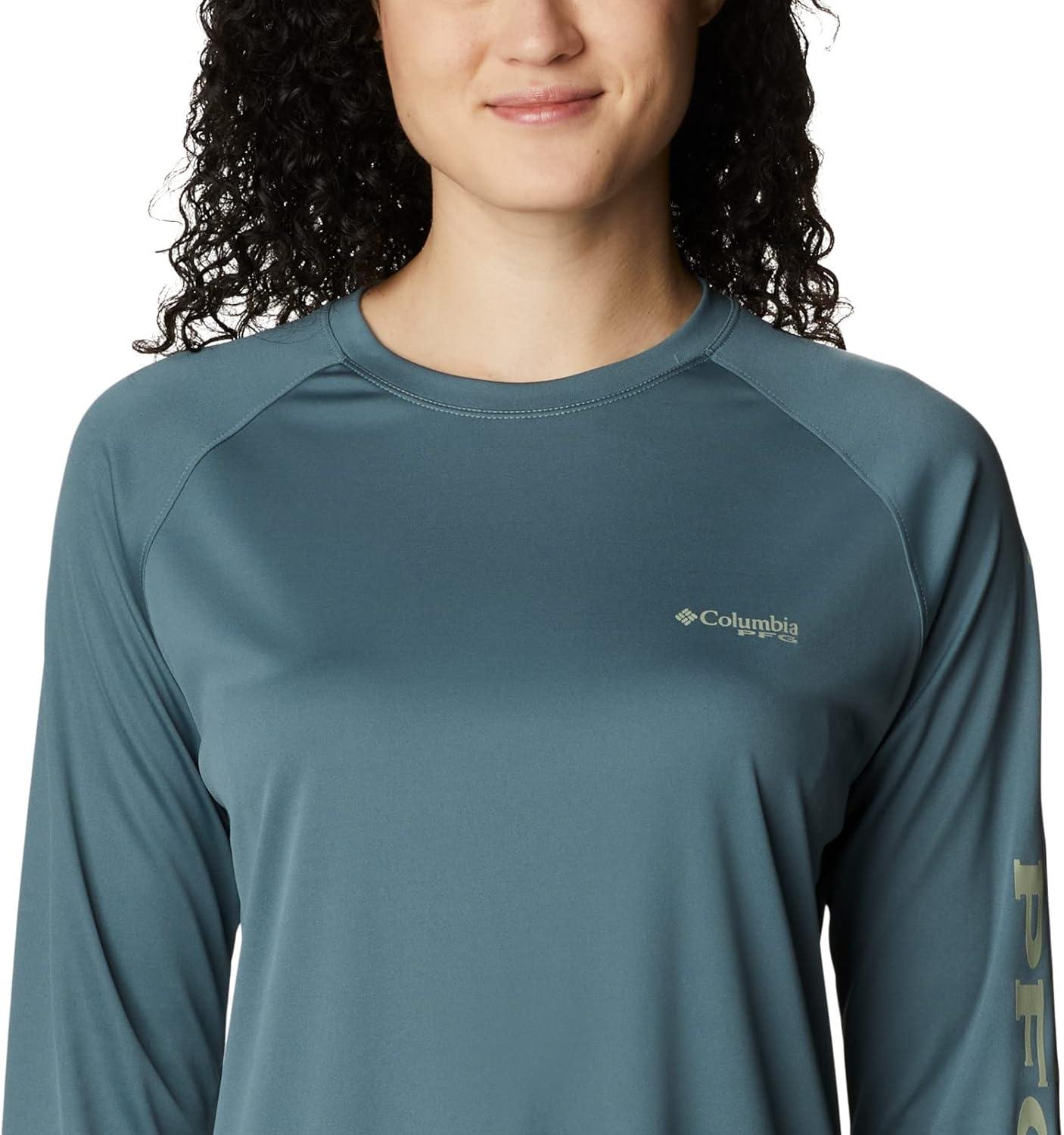 imageColumbia Womens Tidal Tee II Long Sleeve HoodieMetalSafari Logo