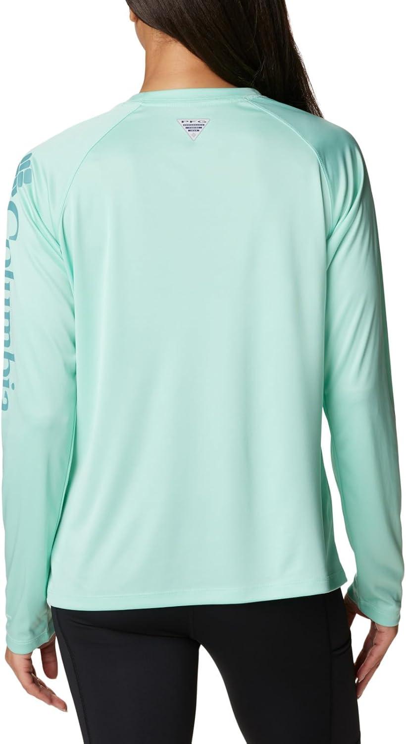imageColumbia Womens Tidal Tee II Long Sleeve HoodieMint CayTranquil Teal Logo