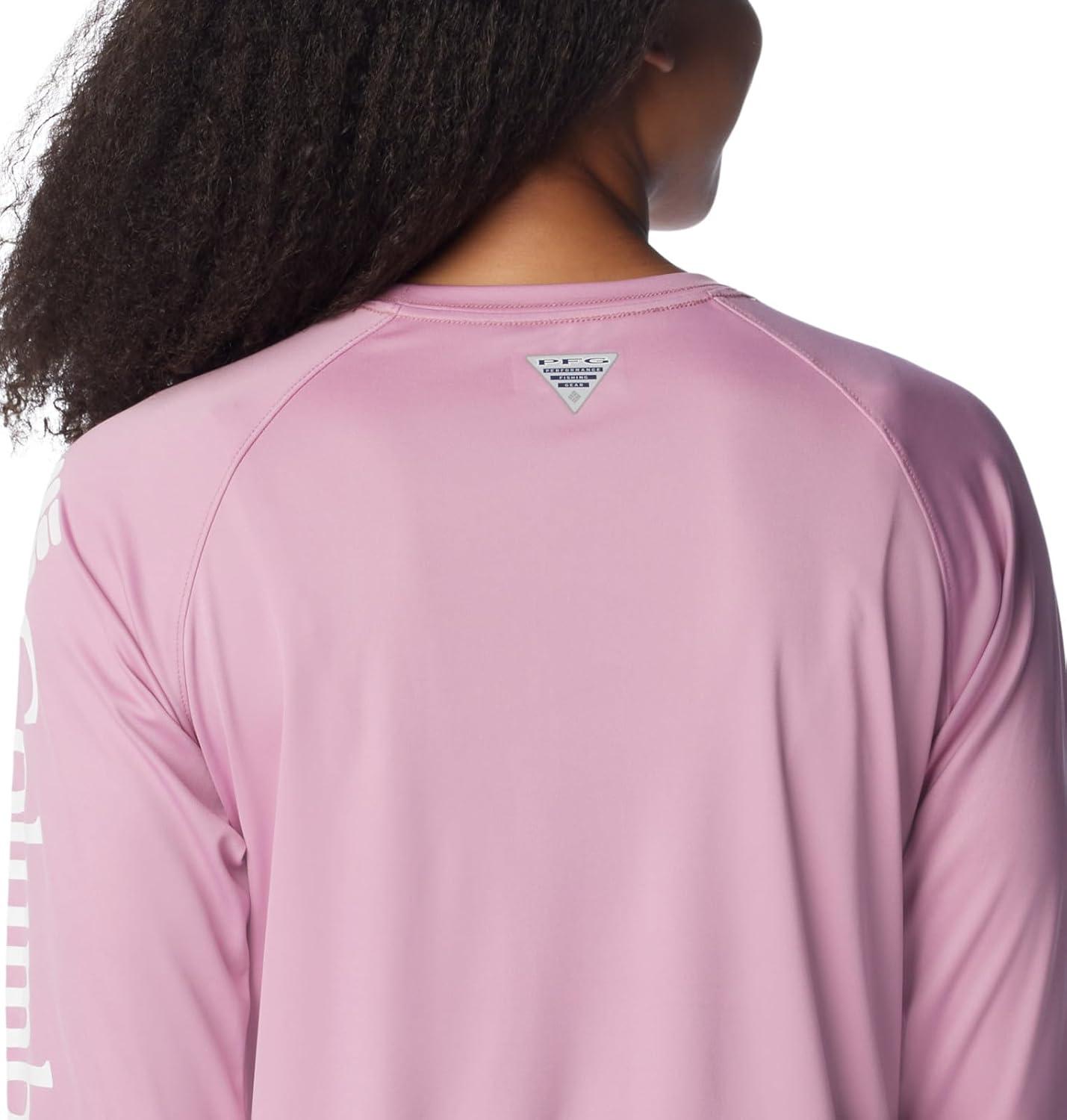 imageColumbia Womens Tidal Tee II Long Sleeve HoodieMinuetTiki Pink Logo
