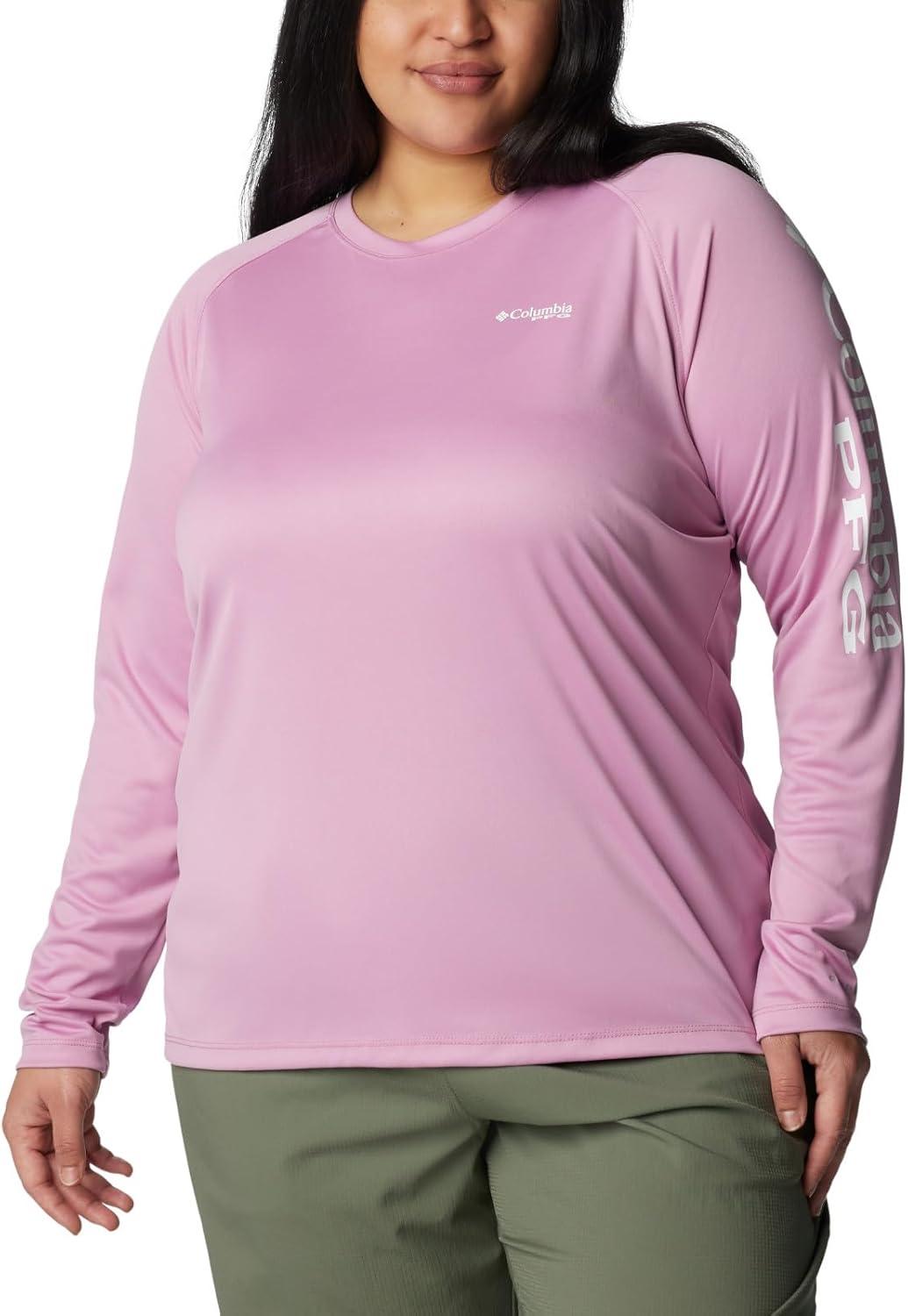 imageColumbia Womens Tidal Tee II Long Sleeve HoodieMinuetTiki Pink Logo