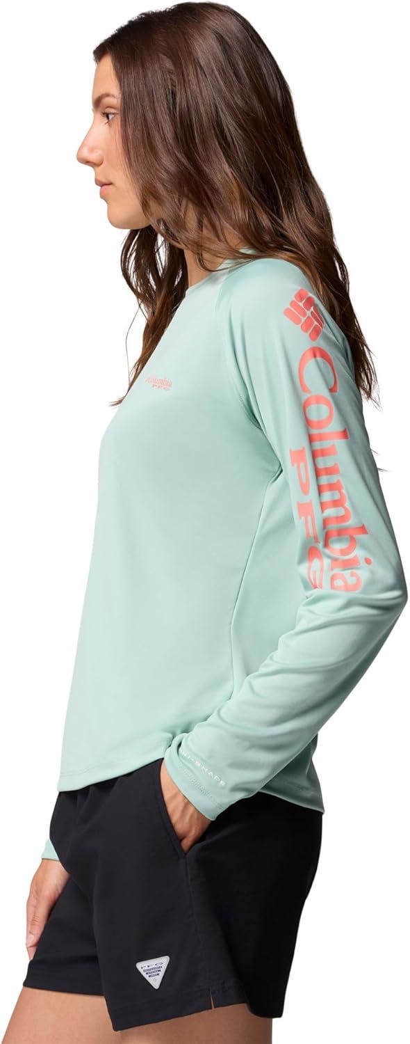 imageColumbia Womens Tidal Tee II Long Sleeve HoodieMisty JadeMelonade Logo