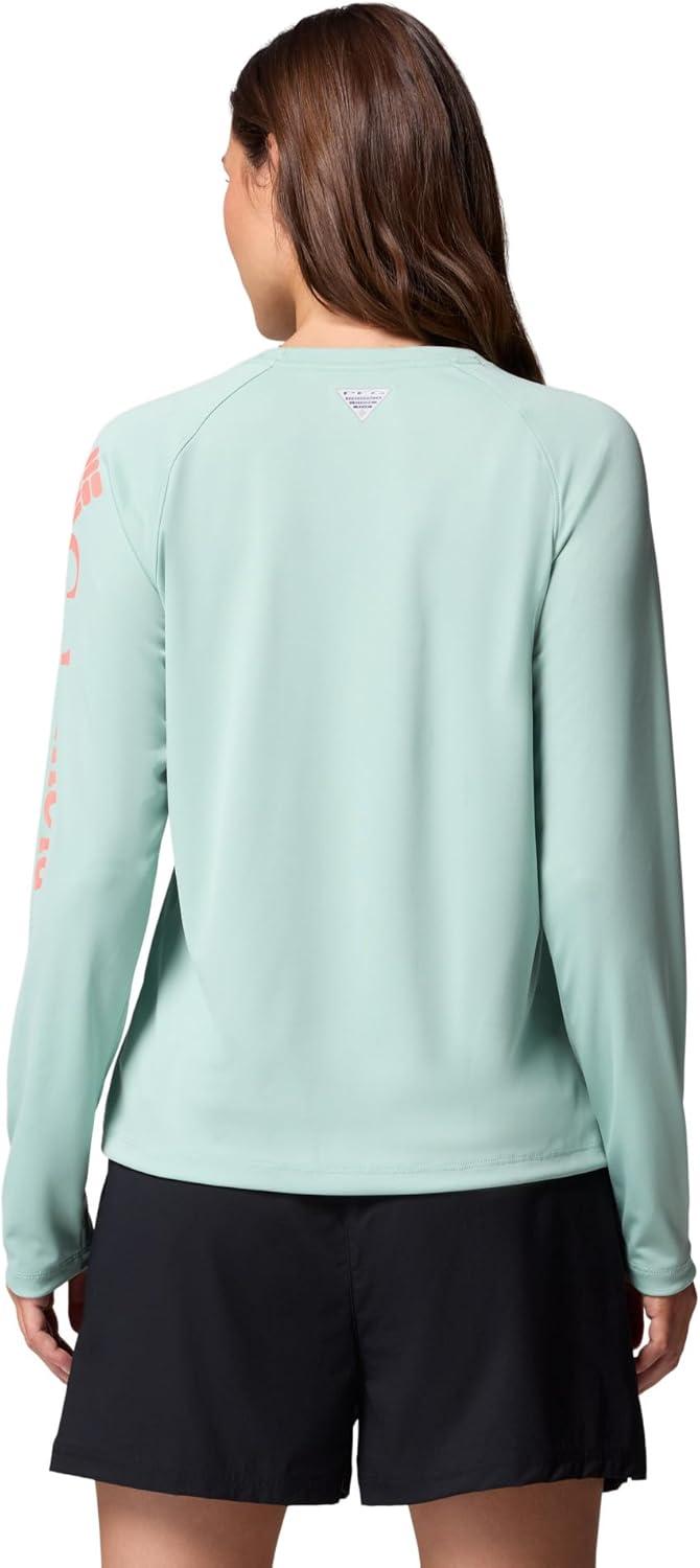 imageColumbia Womens Tidal Tee II Long Sleeve HoodieMisty JadeMelonade Logo