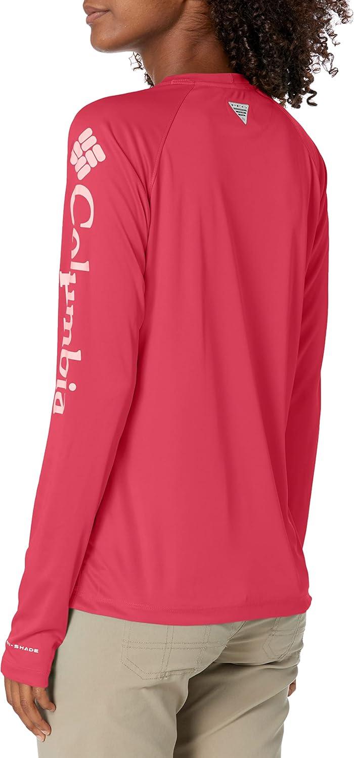imageColumbia Womens Tidal Tee II Long Sleeve HoodieNeon SunriseTiki Pink Logo