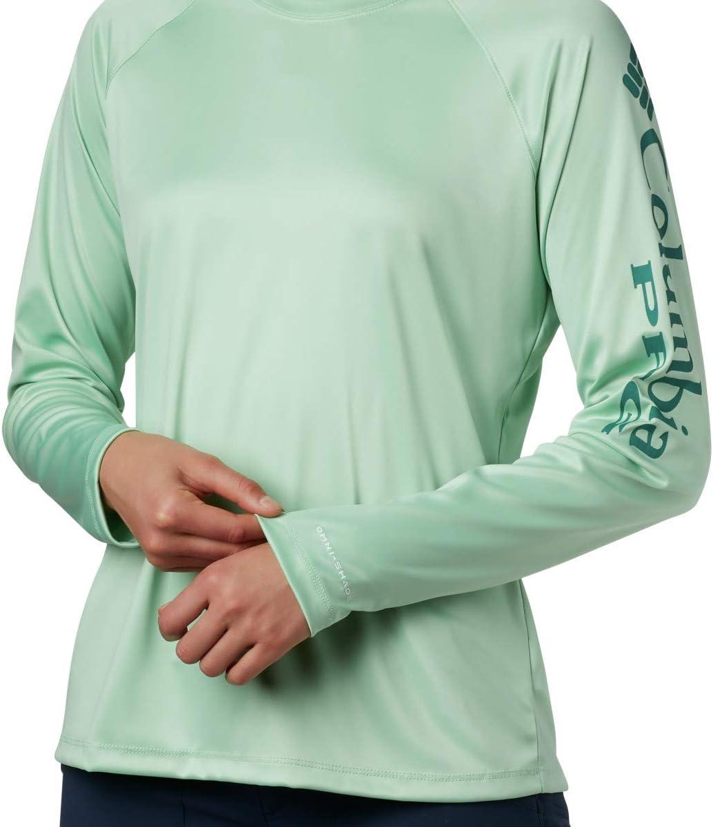 imageColumbia Womens Tidal Tee II Long Sleeve HoodieNew MintWaterfall Logo