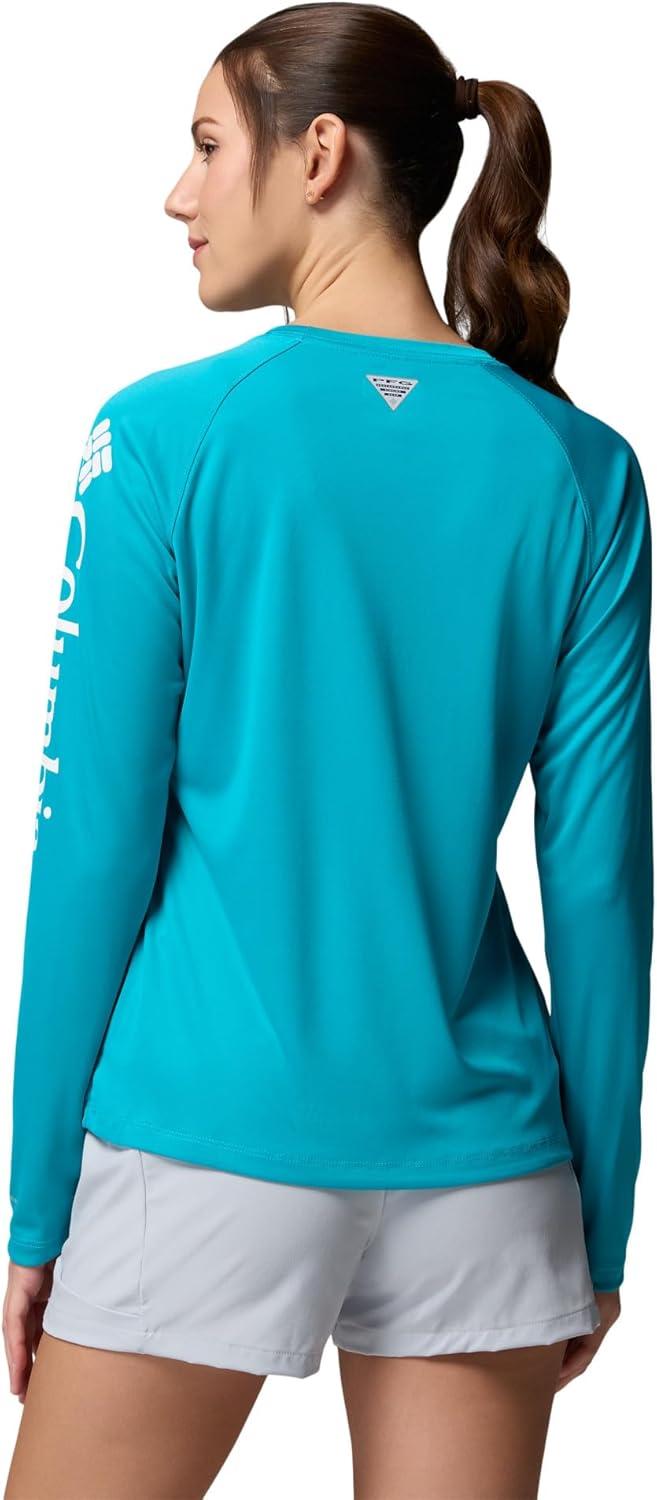 imageColumbia Womens Tidal Tee II Long Sleeve HoodieOcean TealWhite Logo
