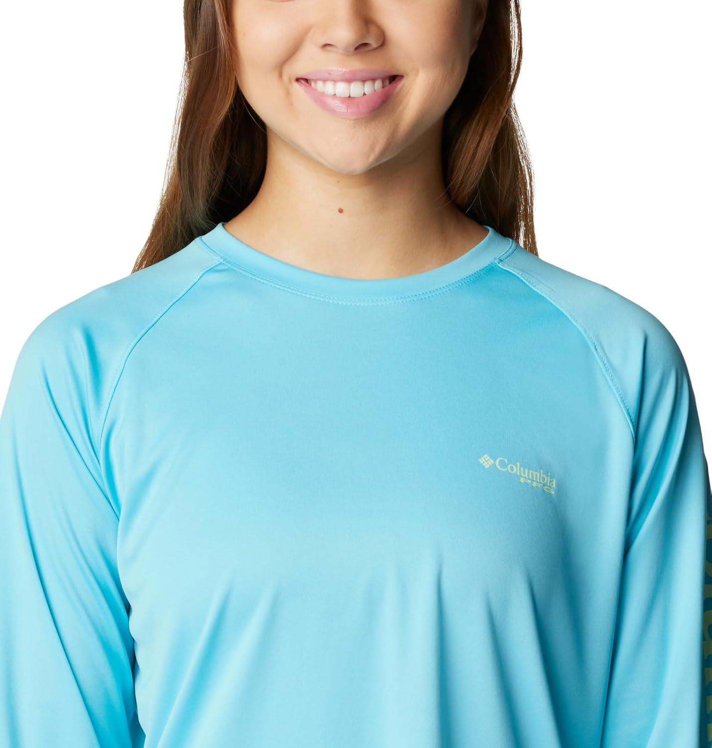 imageColumbia Womens Tidal Tee II Long Sleeve HoodieOpal BlueKey West Logo