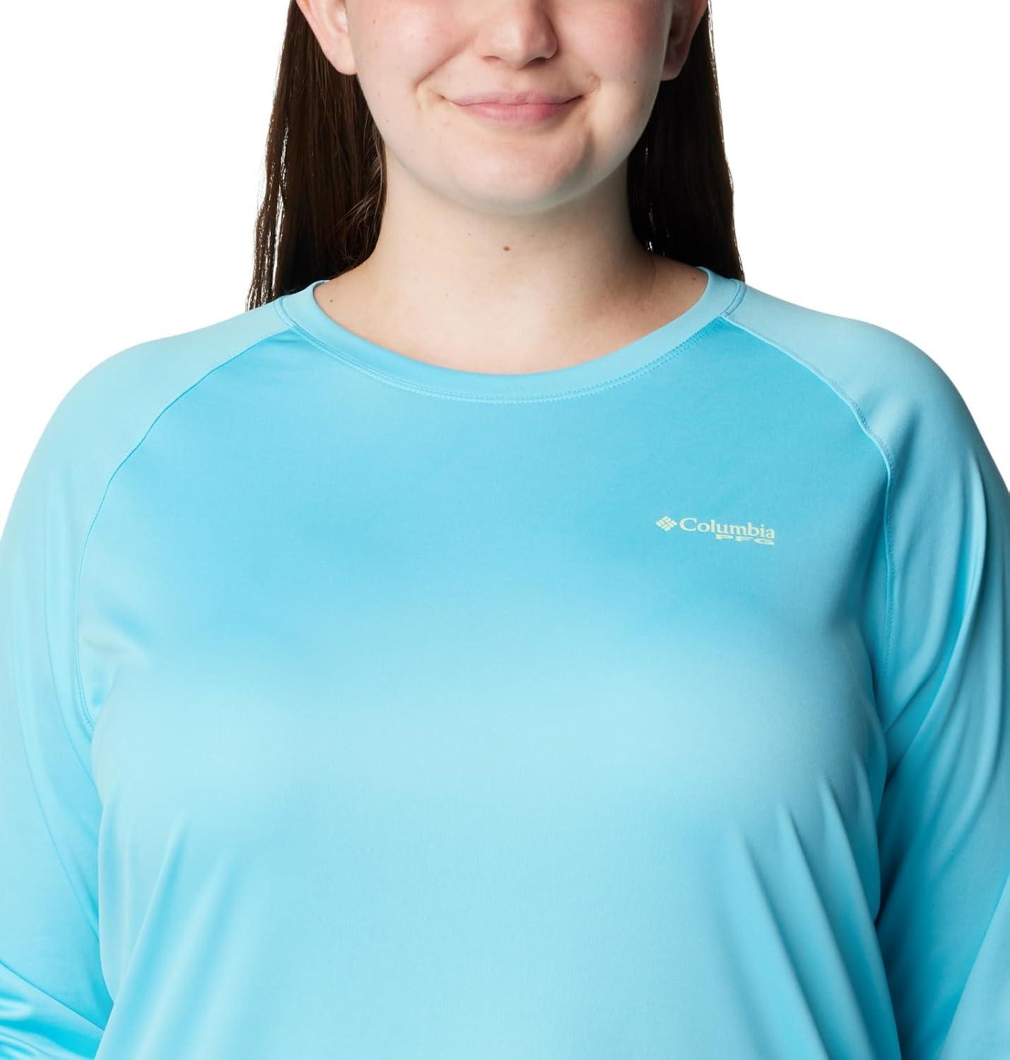 imageColumbia Womens Tidal Tee II Long Sleeve HoodieOpal BlueKey West Logo
