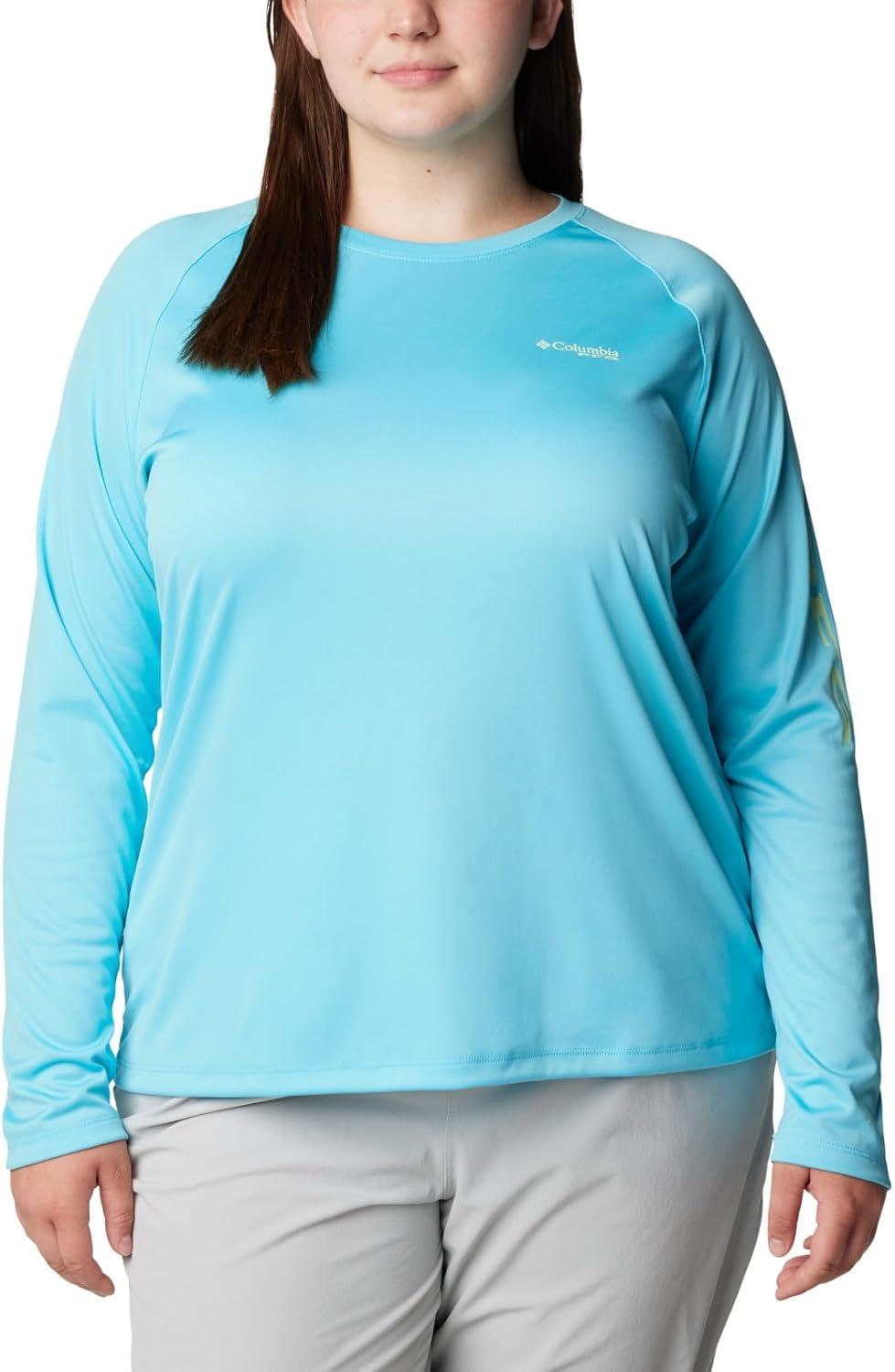 imageColumbia Womens Tidal Tee II Long Sleeve HoodieOpal BlueKey West Logo