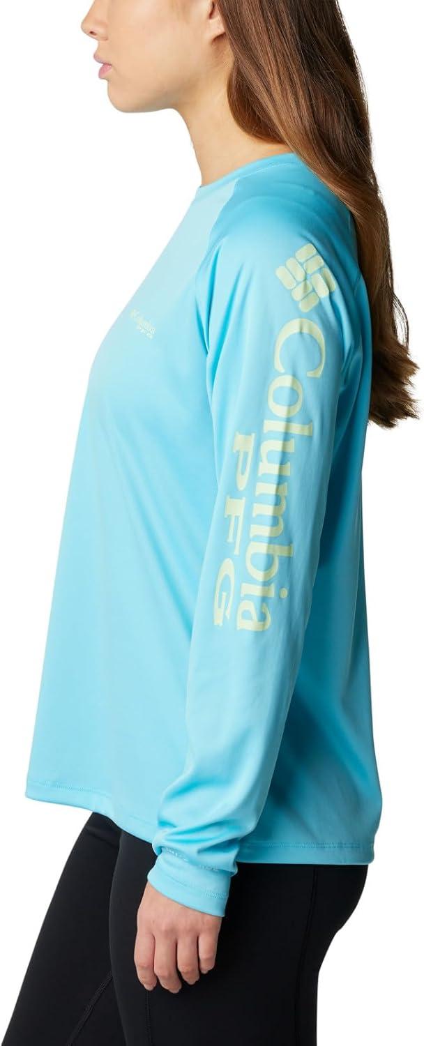 imageColumbia Womens Tidal Tee II Long Sleeve HoodieOpal BlueKey West Logo