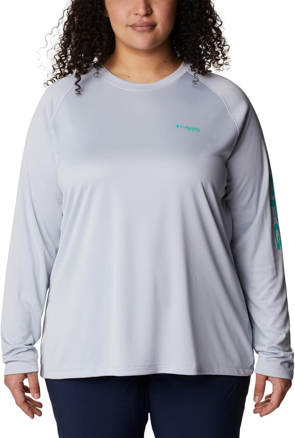 imageColumbia Womens Tidal Tee II Long Sleeve HoodieOrange BlastWhite Logo