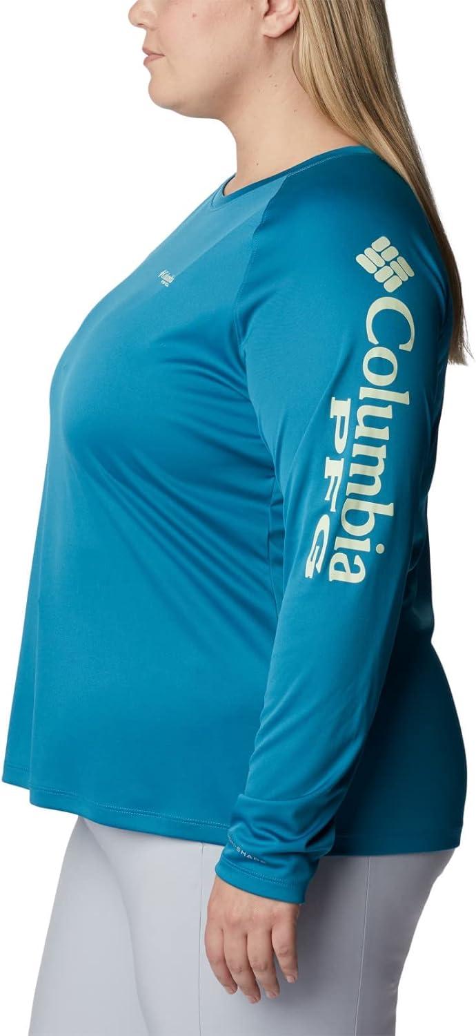 imageColumbia Womens Tidal Tee II Long Sleeve HoodieOrange BlastWhite Logo