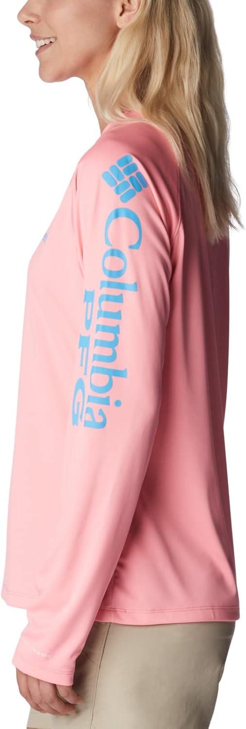 imageColumbia Womens Tidal Tee II Long Sleeve HoodiePink PopRiptide Logo