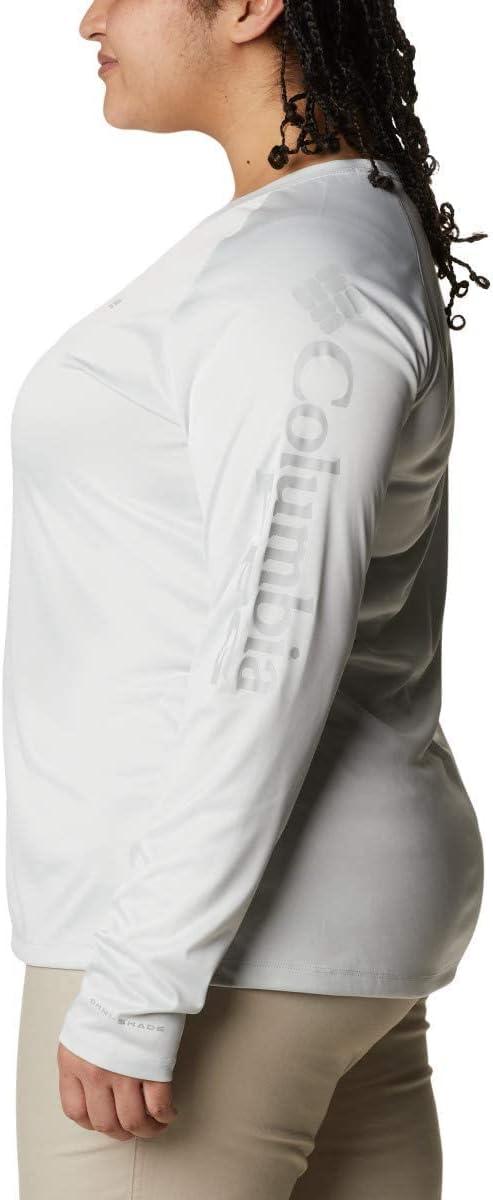 imageColumbia Womens Tidal Tee II Long Sleeve HoodieRed Lily HeatherWhite Logo