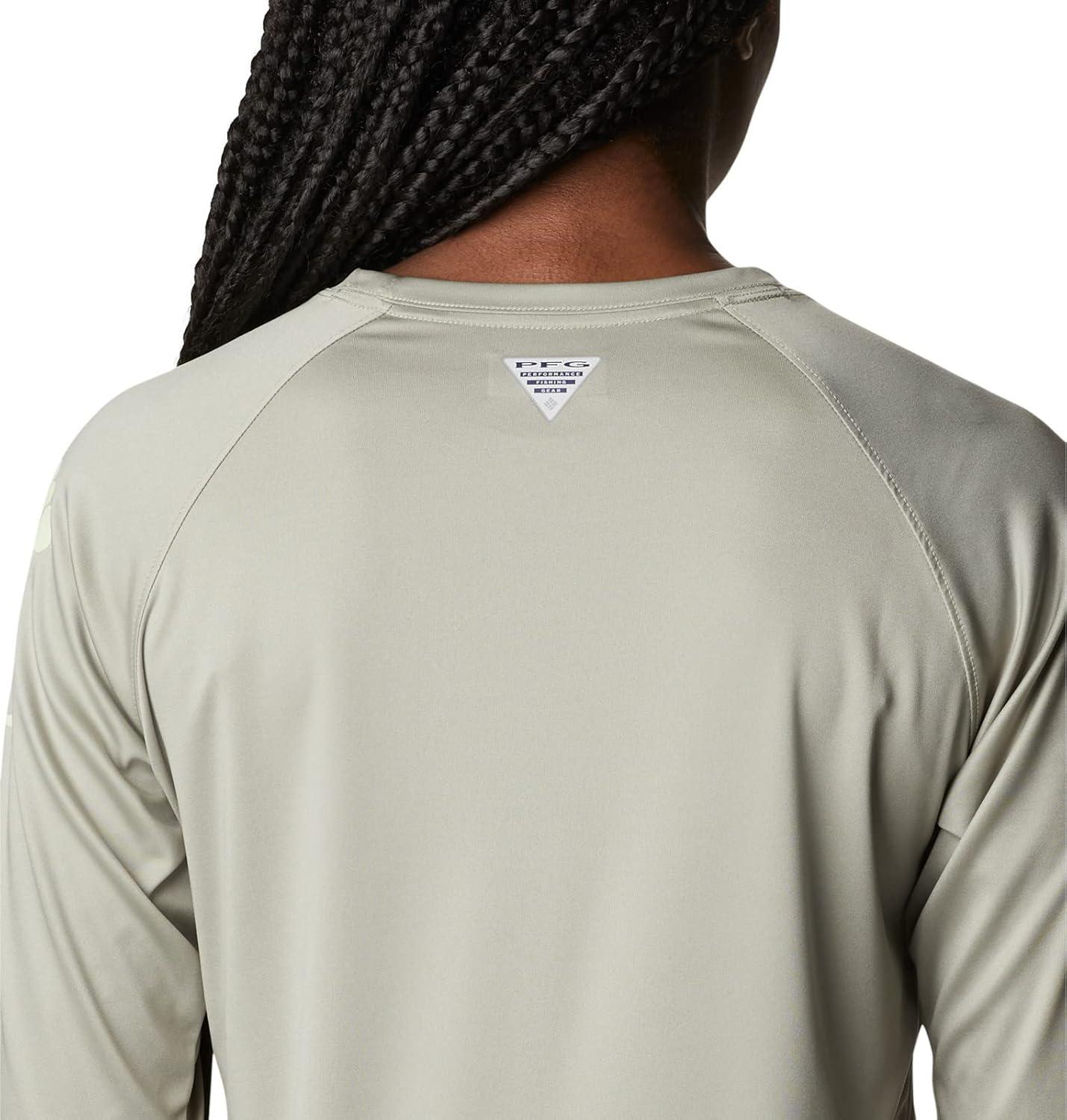 imageColumbia Womens Tidal Tee II Long Sleeve HoodieSafariLight Lime Logo