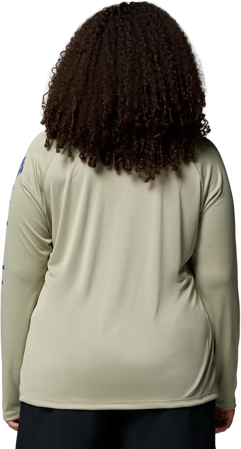 imageColumbia Womens Tidal Tee II Long Sleeve HoodieSmokey SageCarbon Logo