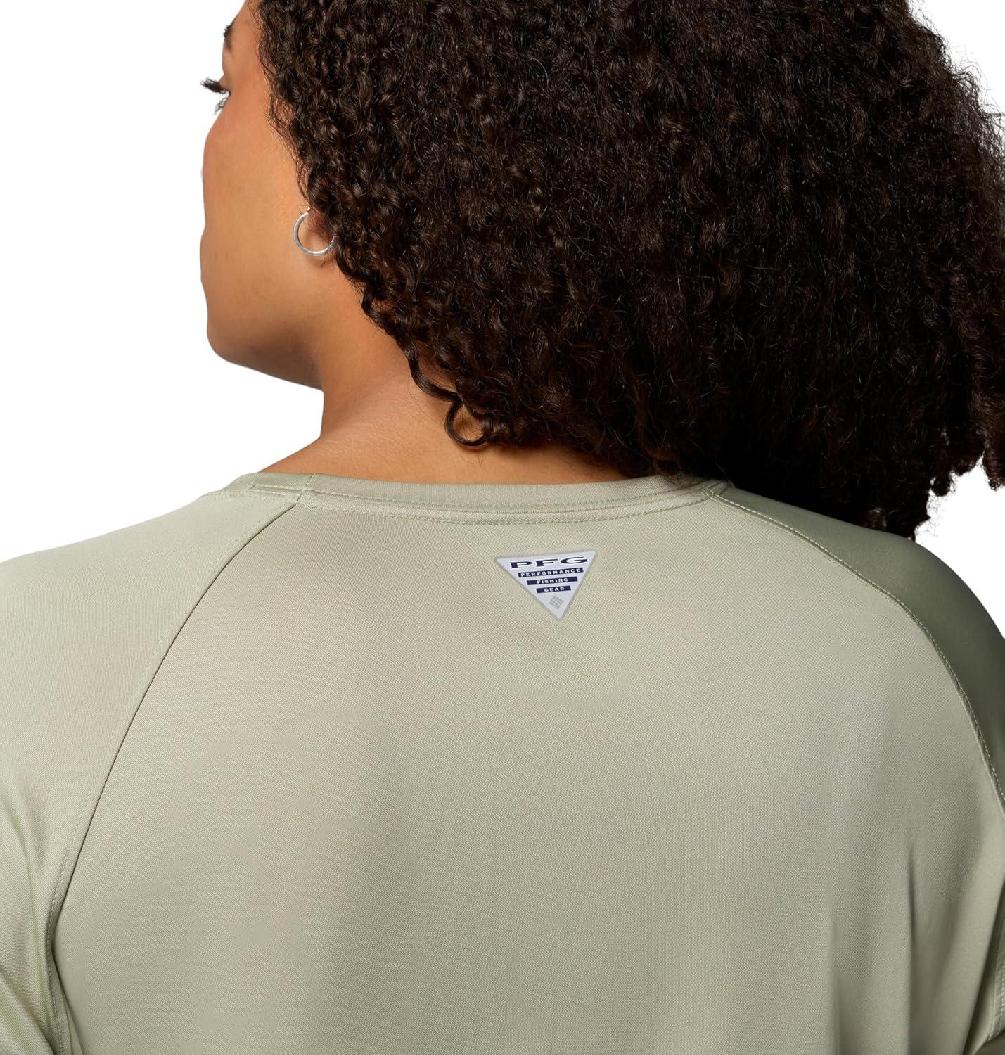 imageColumbia Womens Tidal Tee II Long Sleeve HoodieSmokey SageCarbon Logo