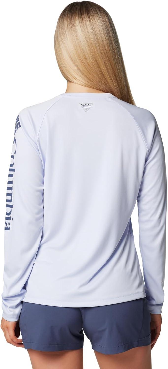 imageColumbia Womens Tidal Tee II Long Sleeve HoodieSnowdriftNocturnal Logo