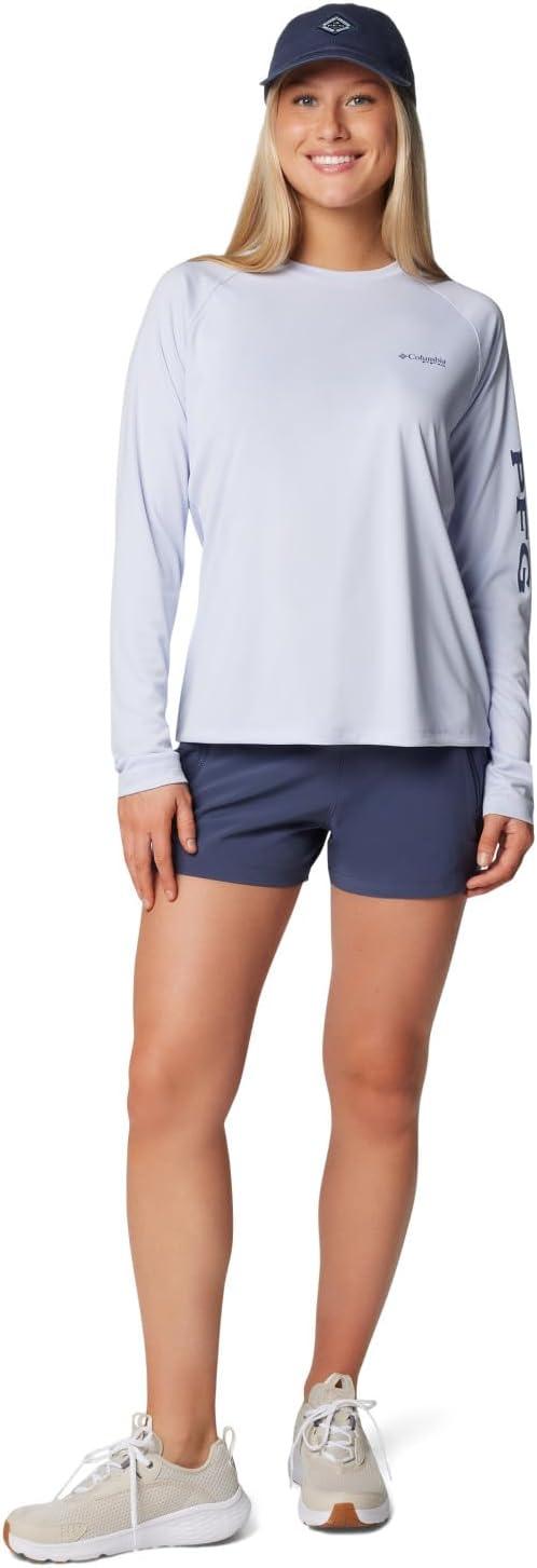 imageColumbia Womens Tidal Tee II Long Sleeve HoodieSnowdriftNocturnal Logo